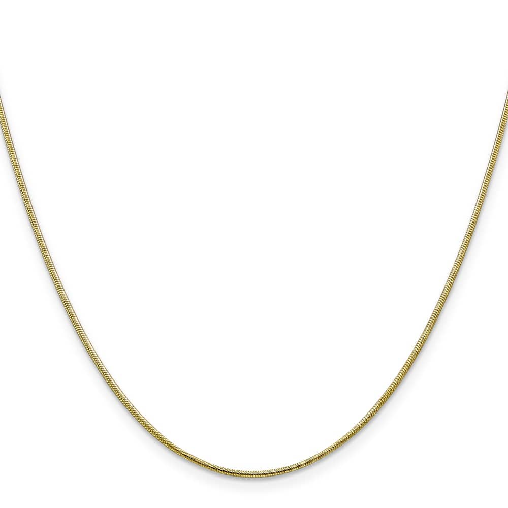 10K Yellow Gold 1.1mm Round Snake Chain