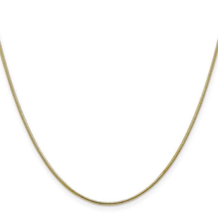 10K Yellow Gold 1.1mm Round Snake Chain