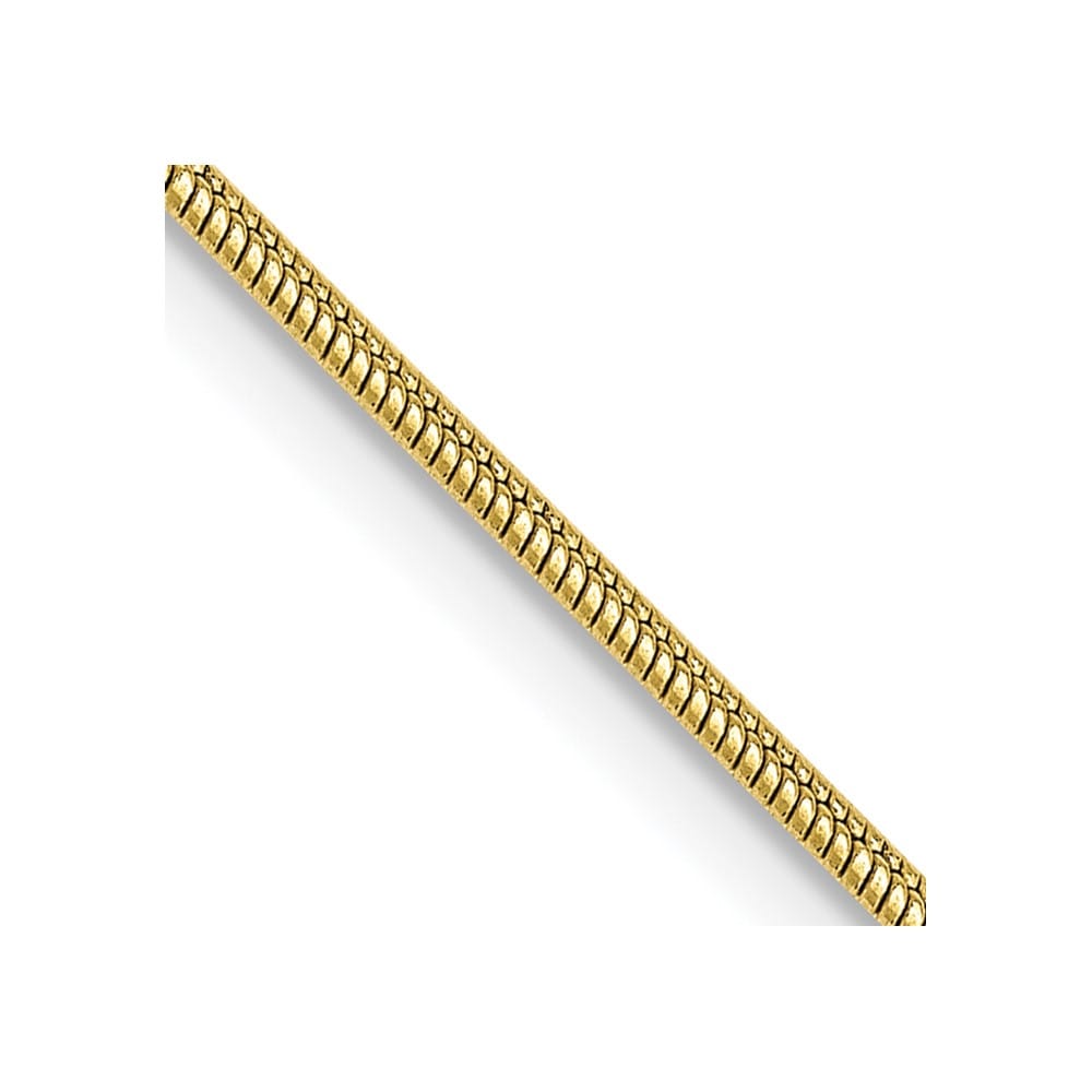 10K Yellow Gold 1.1mm Round Snake Chain