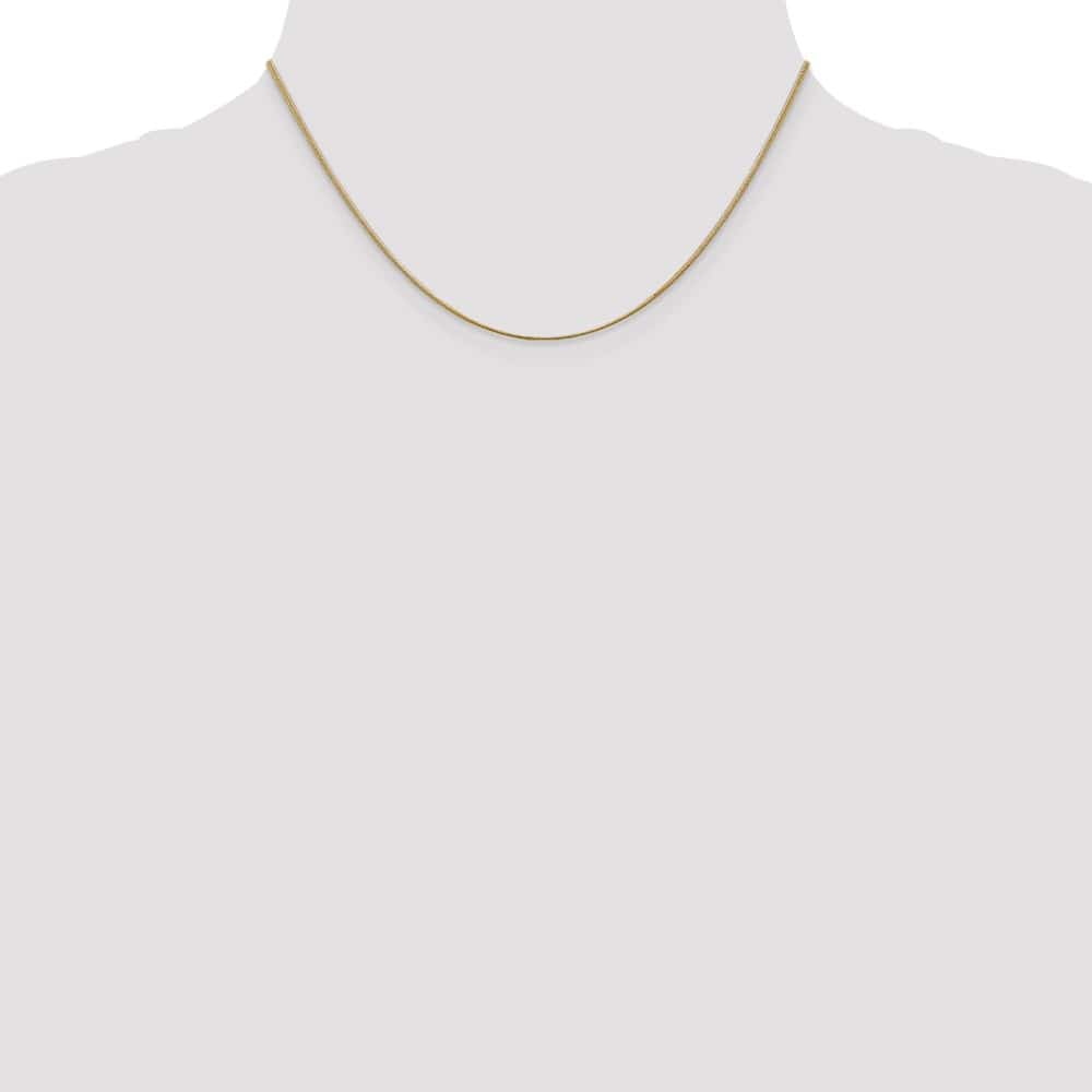 10K Yellow Gold 1.1mm Round Snake Chain Size 16