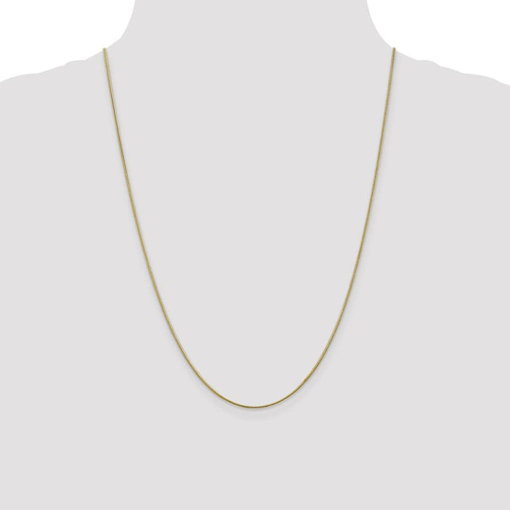 10K Yellow Gold 1.1mm Round Snake Chain Size 24