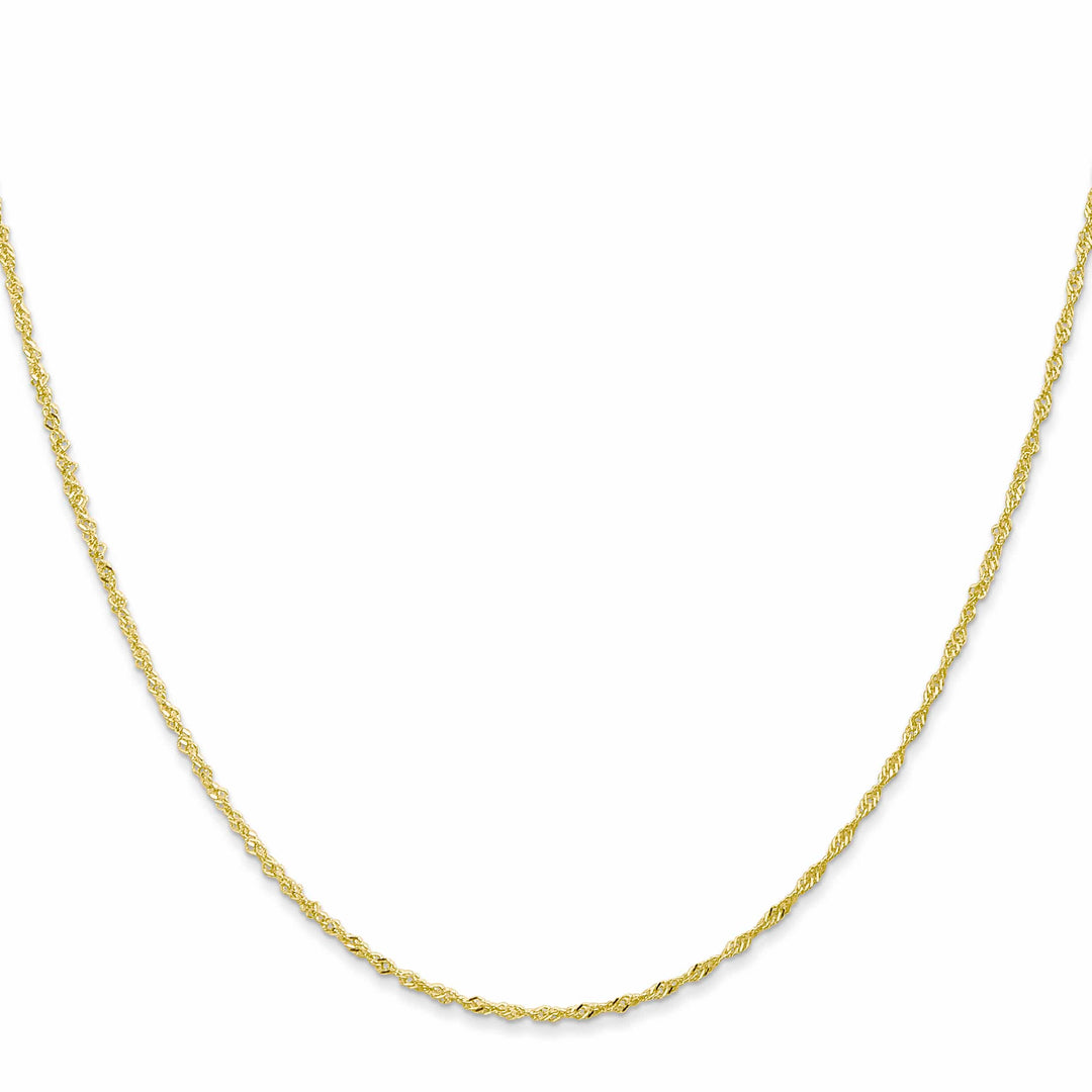 10K Yellow Gold 1.1mm Singapore Chain 14 Inch