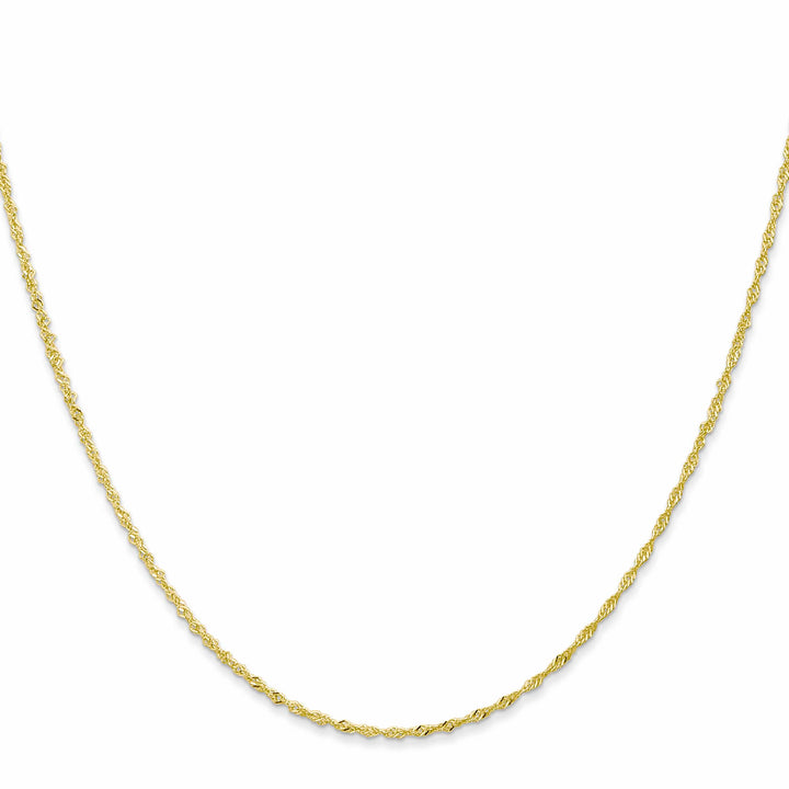 10K Yellow Gold 1.1mm Singapore Chain 14 Inch