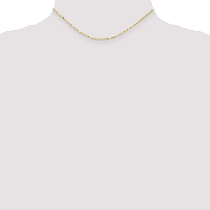 10K Yellow Gold 1.1mm Singapore Chain 14 Inch
