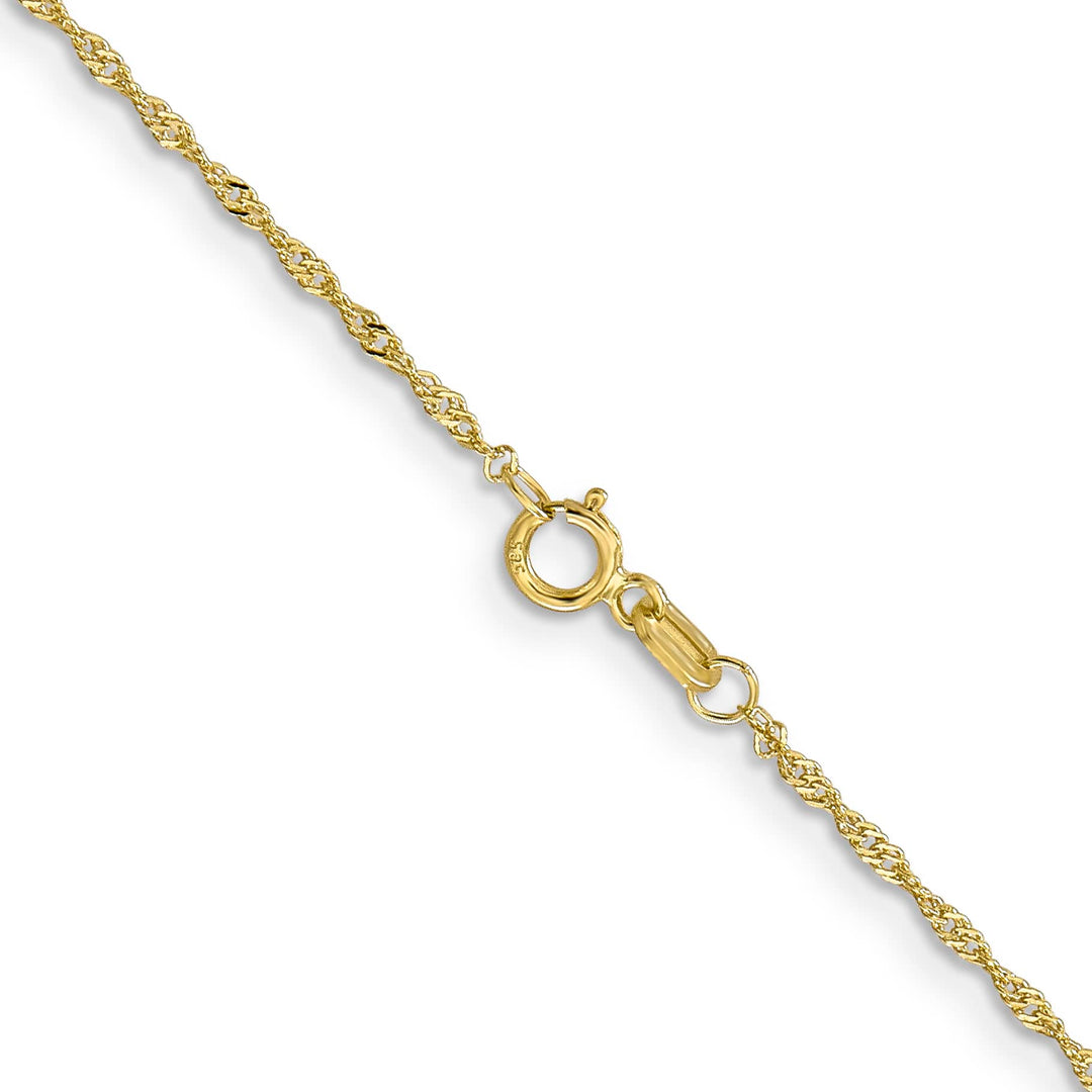 10K Yellow Gold 1.1mm Singapore Chain 14 Inch