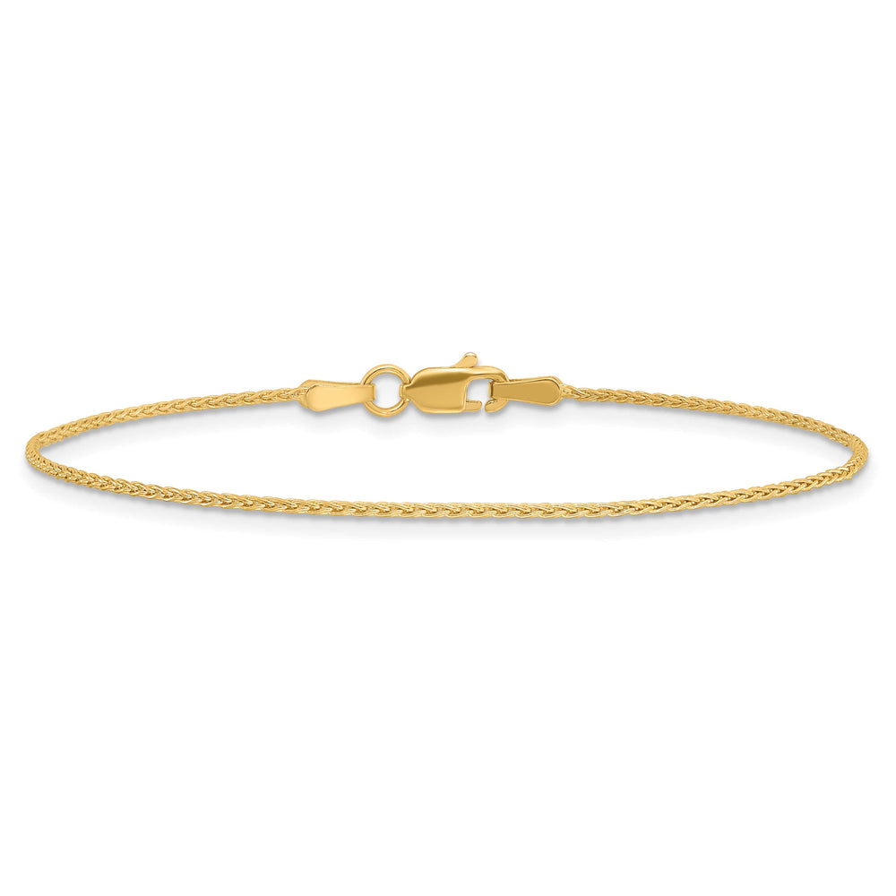 10K Yellow Gold 1.2 mm Spiga (Wheat) Anklet