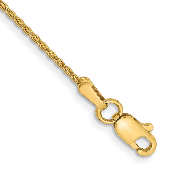 10K Yellow Gold 1.2 mm Spiga (Wheat) Anklet