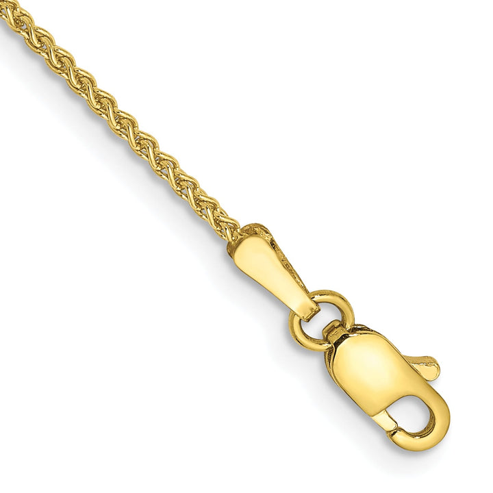 10K Yellow Gold 1.25 mm Spiga (Wheat) Anklet