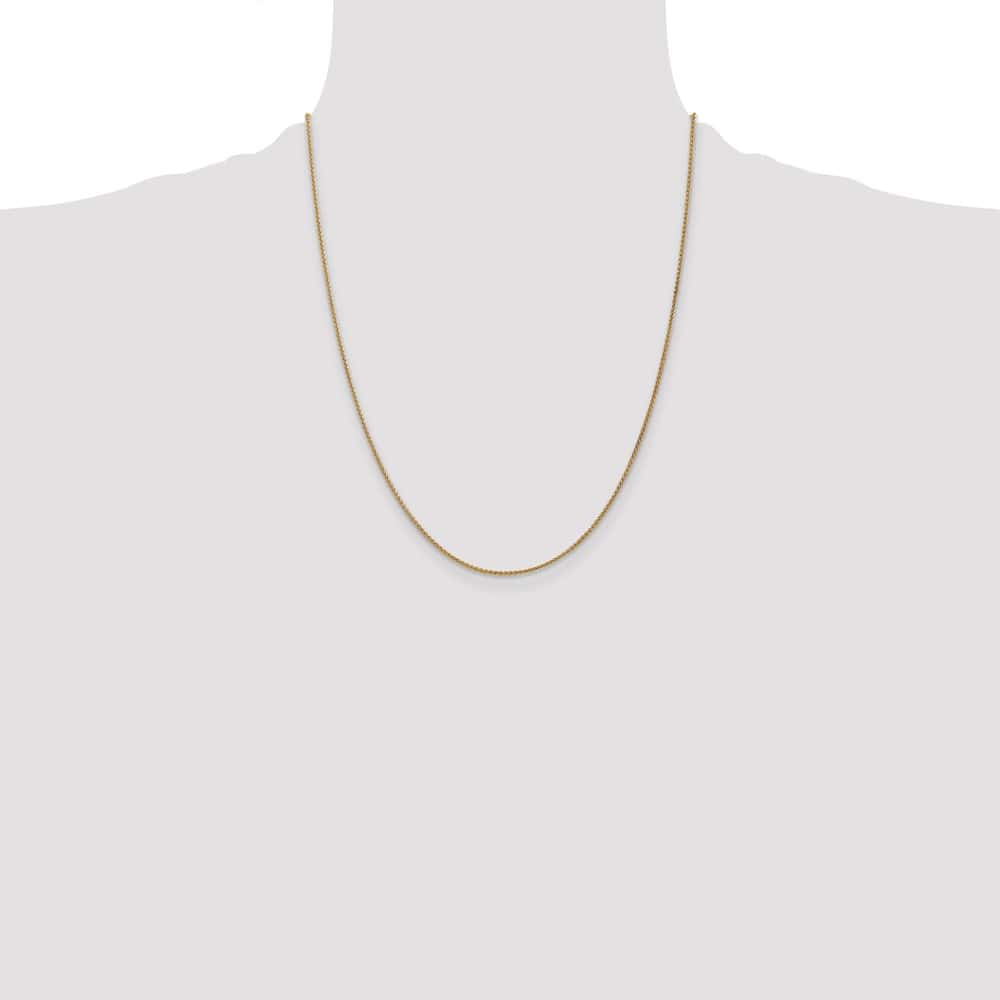 10K Yellow Gold 1.25mm Spiga Chain Size 22