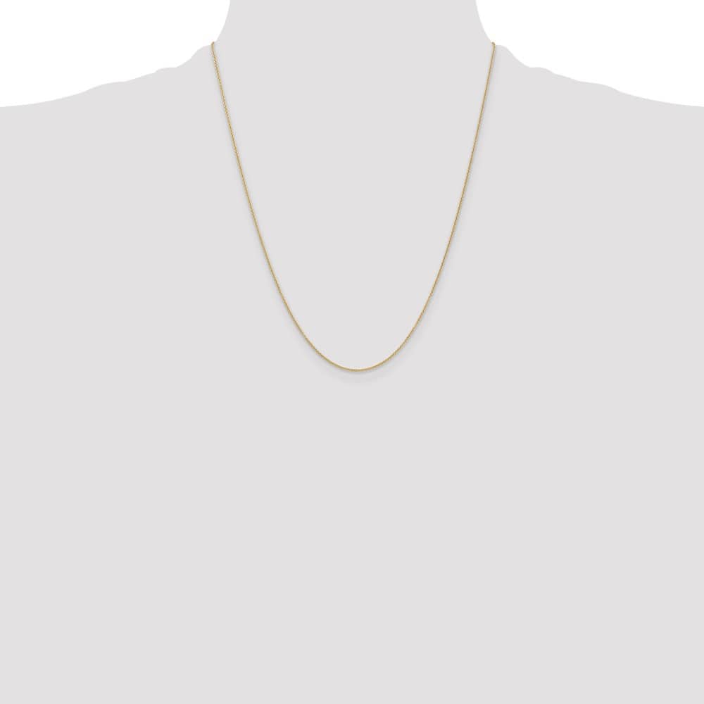 10K Yellow Gold 1.2mm Cable Chain Size 22