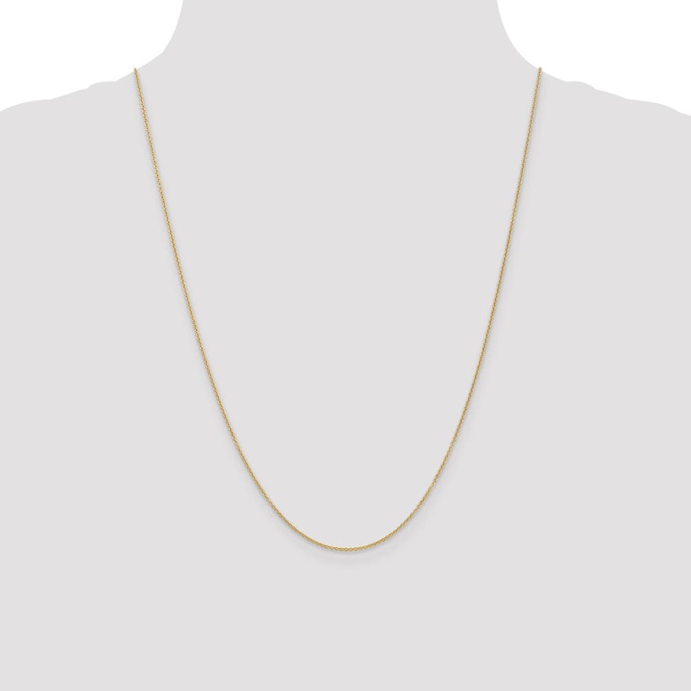 10K Yellow Gold 1.2mm Cable Chain Size 24