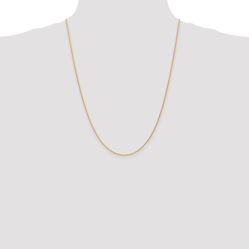 10K Yellow Gold 1.2mm Parisian Wheat Chain Size 24