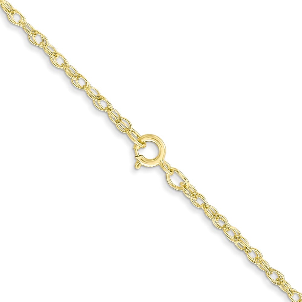 10K Yellow Gold 1.35mm Carded Cable Rope Chain