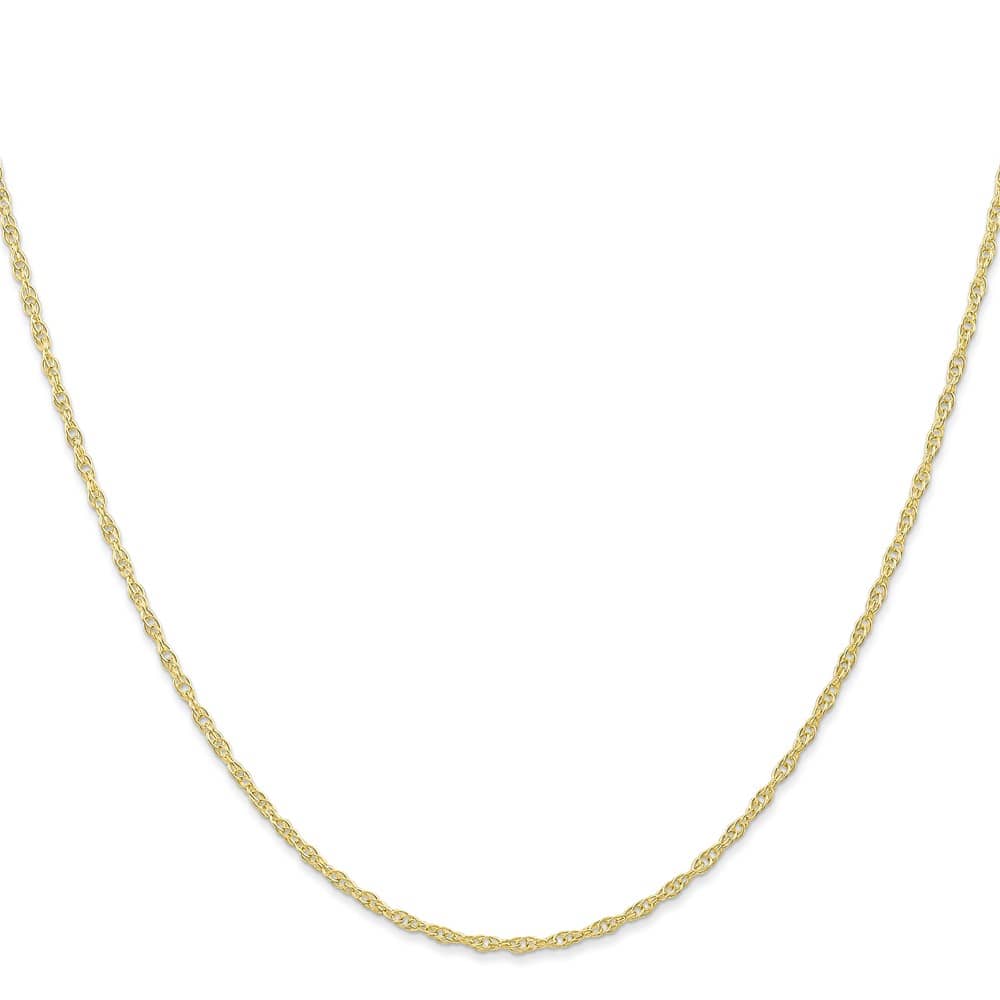 10K Yellow Gold 1.35mm Carded Cable Rope Chain