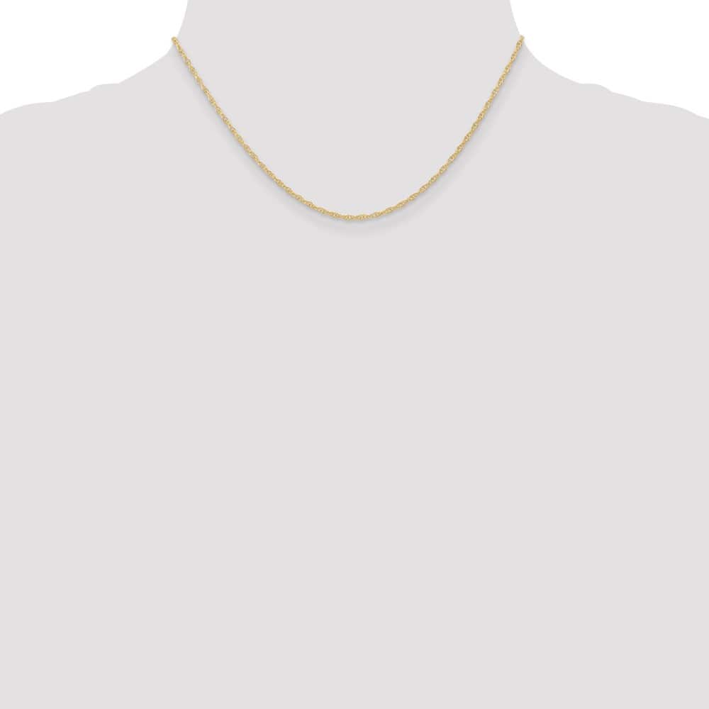 10K Yellow Gold 1.35mm Carded Cable Rope Chain Size 16