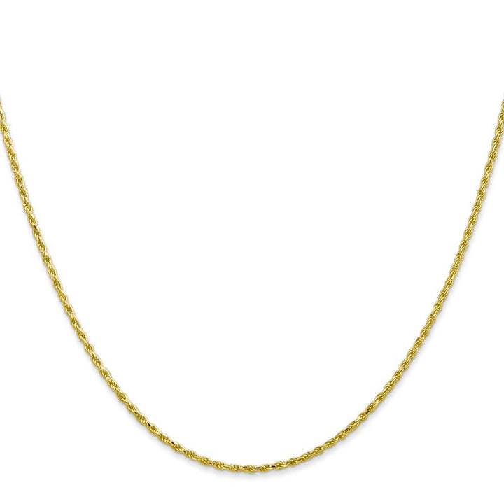 10K Yellow Gold 1.3mm D.C. Machine Made Rope Chain