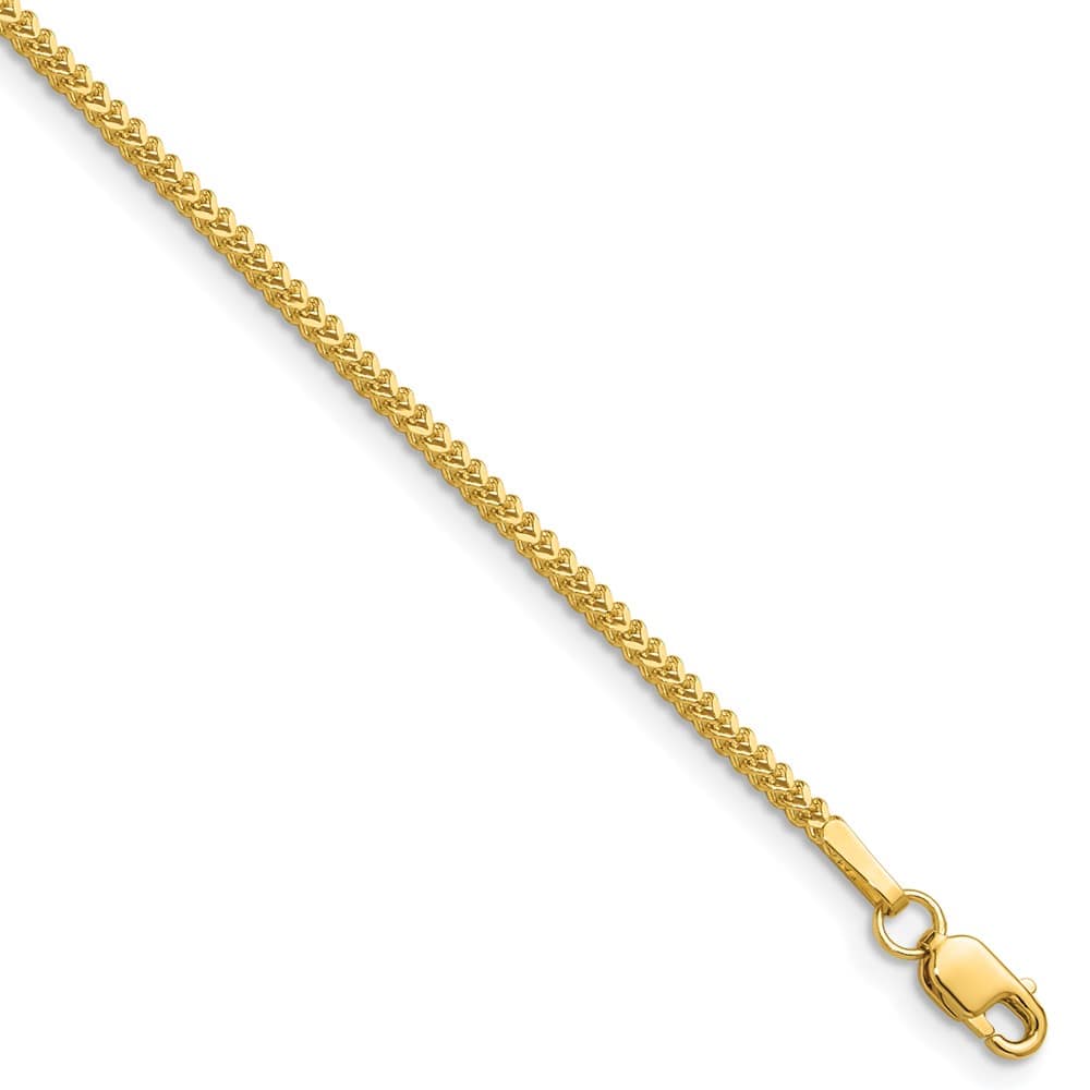 10K Yellow Gold 1.3mm Franco Chain