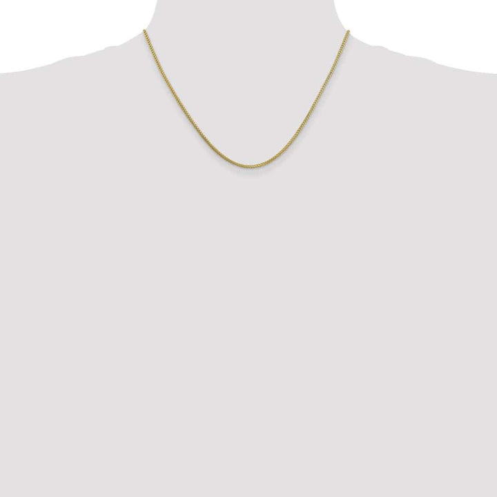 10K Yellow Gold 1.3mm Franco Chain Size 18