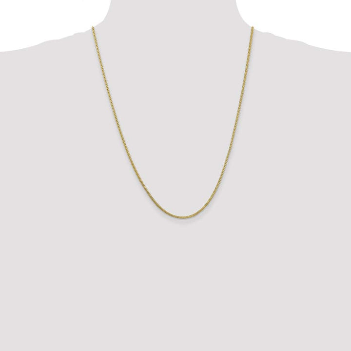 10K Yellow Gold 1.3mm Franco Chain Size 24