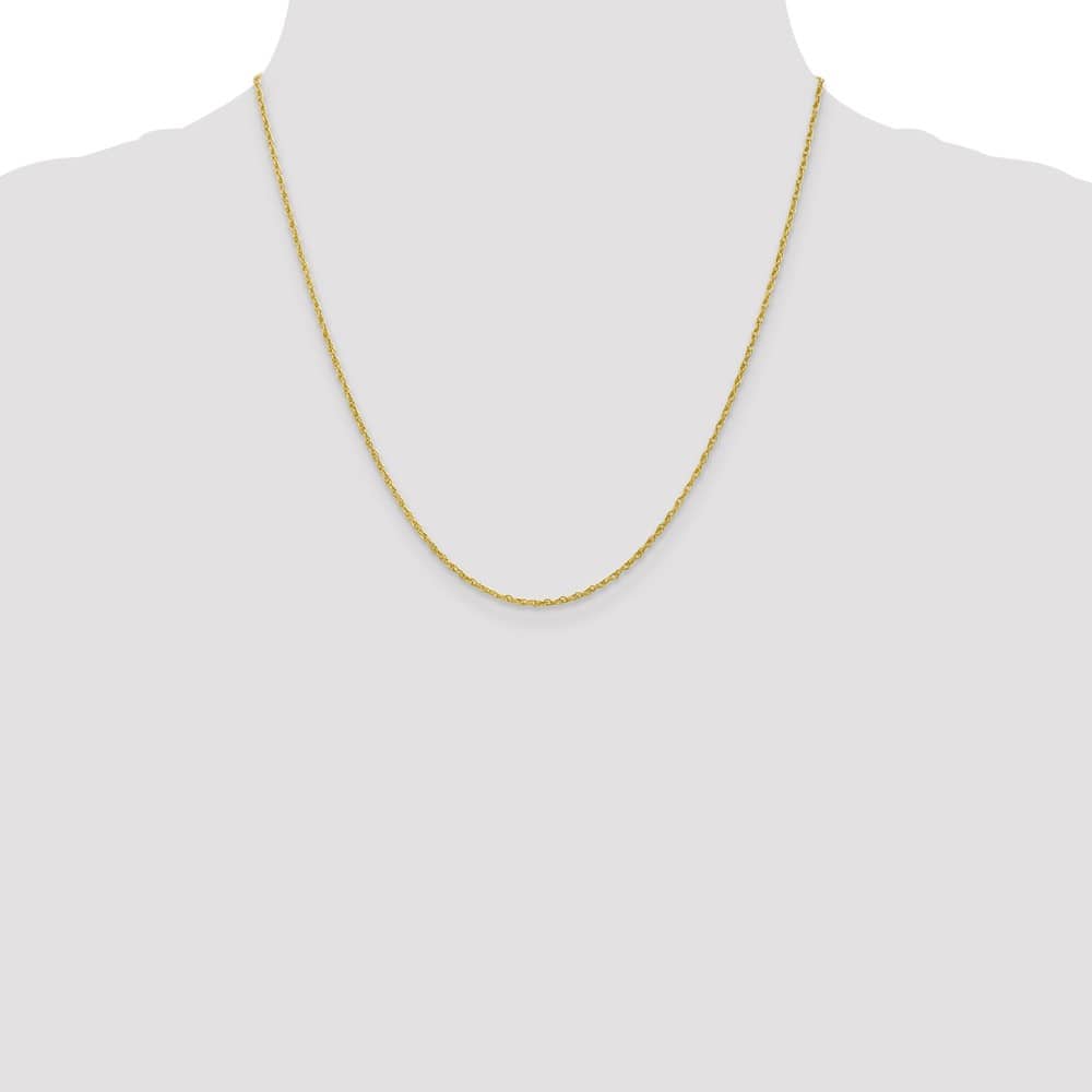 10K Yellow Gold 1.3mm Heavy-Baby Rope Chain Size 20