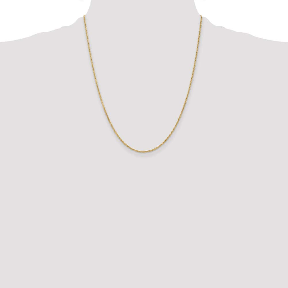 10K Yellow Gold 1.3mm Heavy-Baby Rope Chain Size 22
