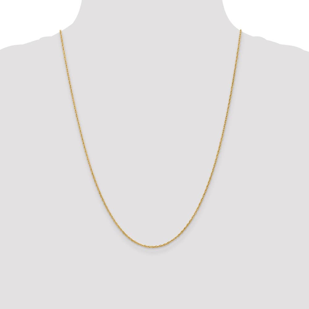10K Yellow Gold 1.3mm Heavy-Baby Rope Chain Size 24