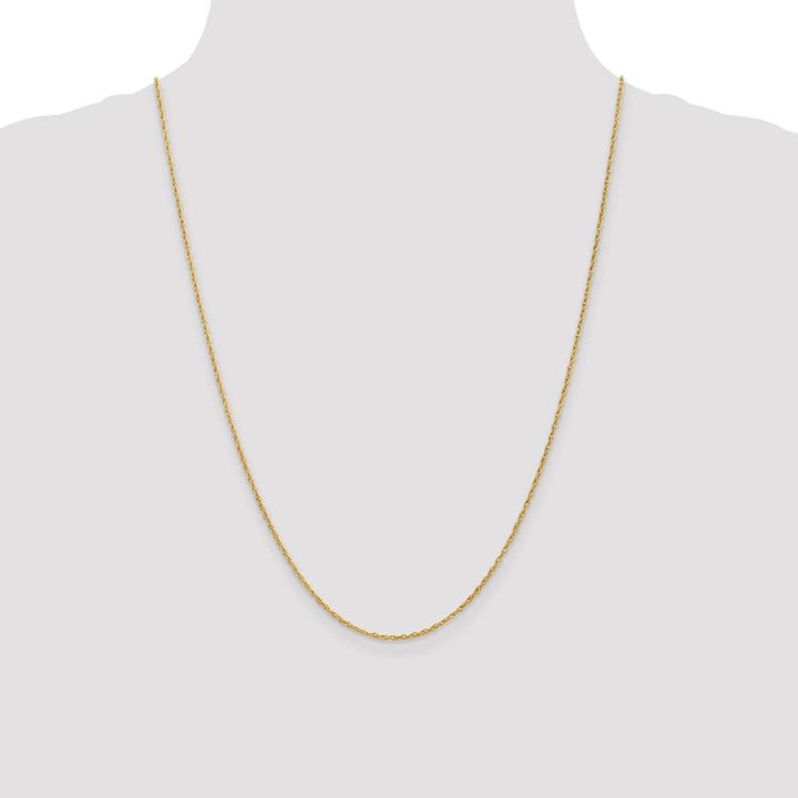 10K Yellow Gold 1.3mm Heavy-Baby Rope Chain Size 24