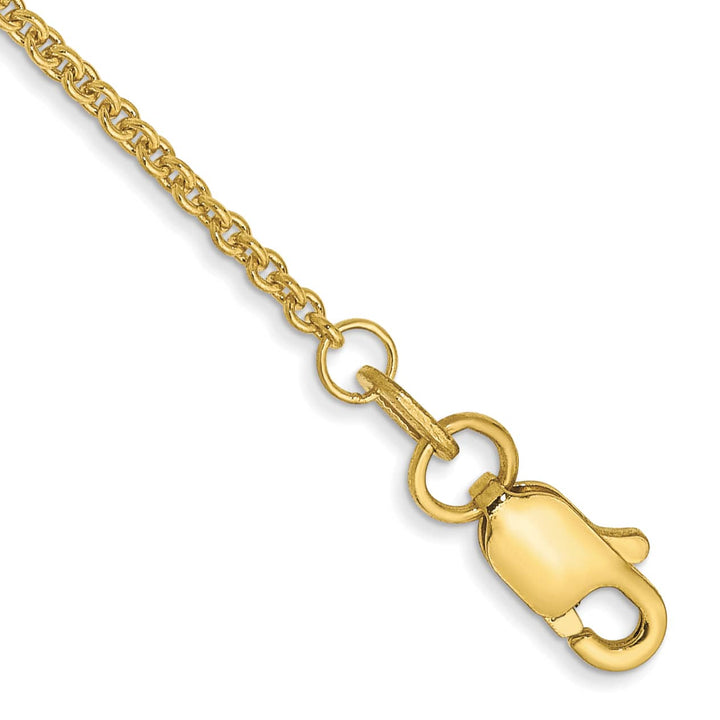 10K Yellow Gold 1.4 mm Cable Anklet
