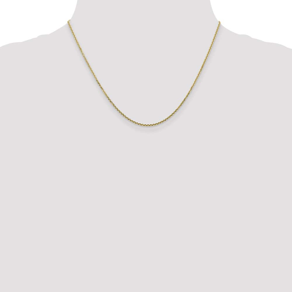 10K Yellow Gold 1.45mm D.C. Cable Chain Size 18