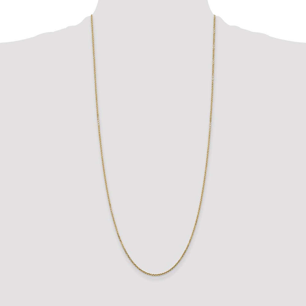 10K Yellow Gold 1.45mm D.C. Cable Chain Size 22
