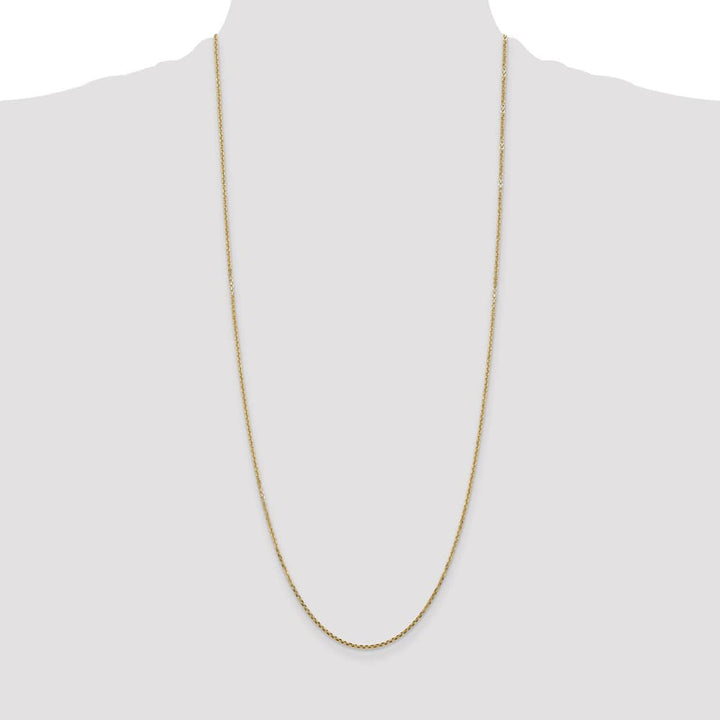 10K Yellow Gold 1.45mm D.C. Cable Chain Size 22