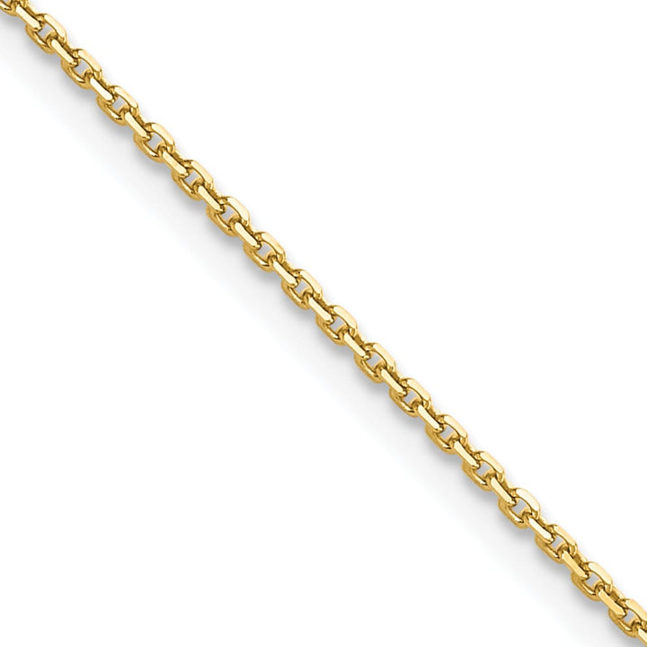 10K Yellow Gold 1.4mm D.C. Round Open Link Cable Chain