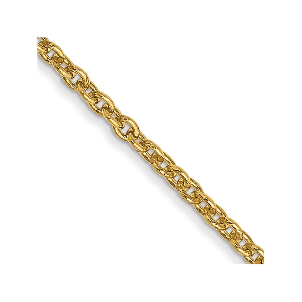 10K Yellow Gold 1.4mm Forzantine Cable Chain