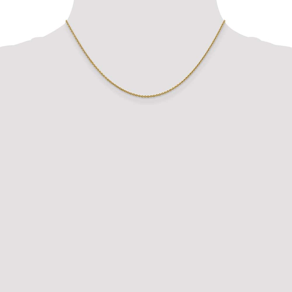 10K Yellow Gold 1.4mm Forzantine Cable Chain Size 16