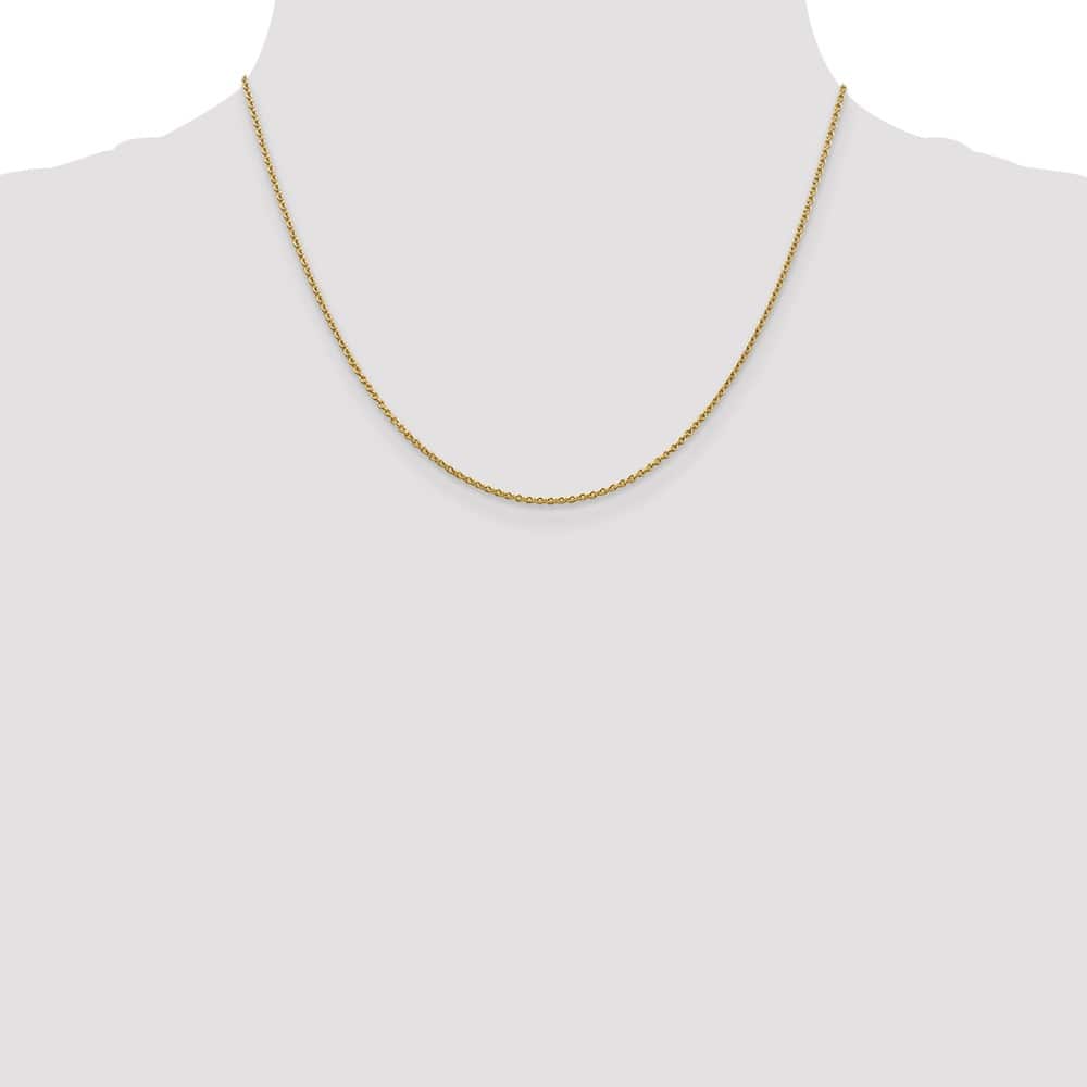 10K Yellow Gold 1.4mm Forzantine Cable Chain Size 18