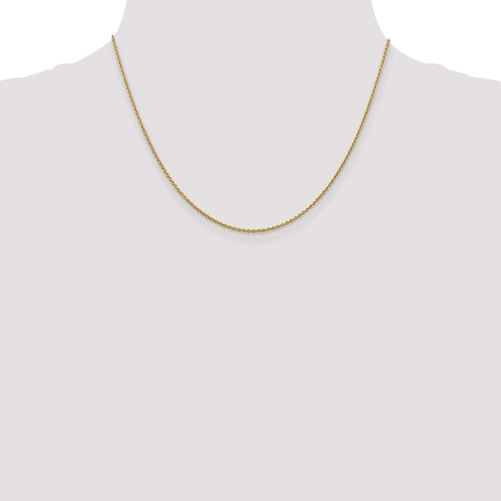 10K Yellow Gold 1.4mm Forzantine Cable Chain Size 18