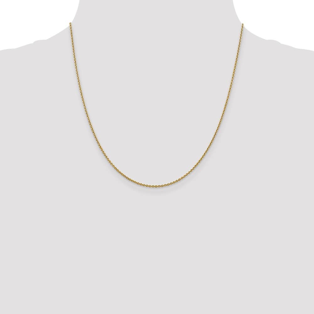 10K Yellow Gold 1.4mm Forzantine Cable Chain Size 20