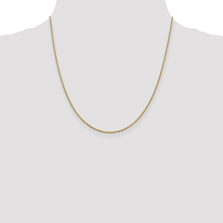 10K Yellow Gold 1.4mm Forzantine Cable Chain Size 20