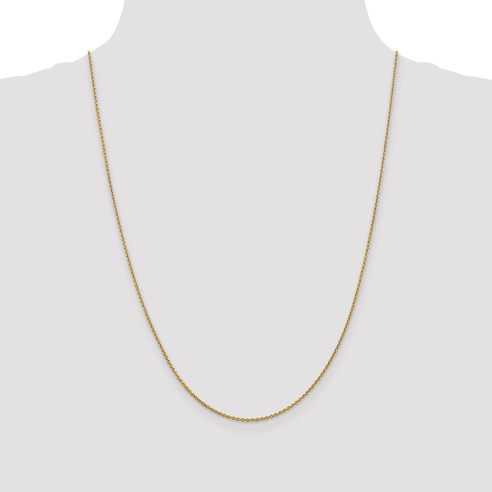 10K Yellow Gold 1.4mm Forzantine Cable Chain Size 24