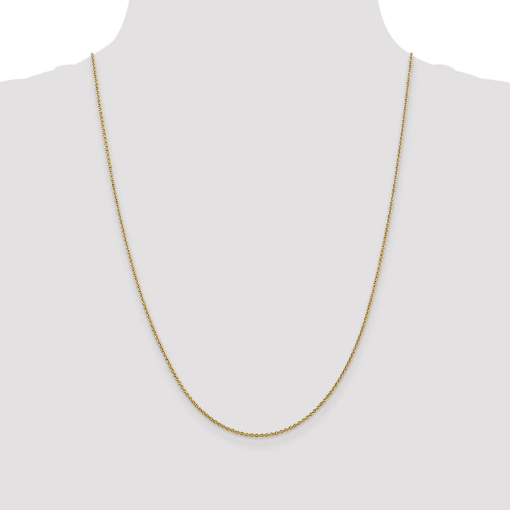 10K Yellow Gold 1.4mm Forzantine Cable Chain Size 24