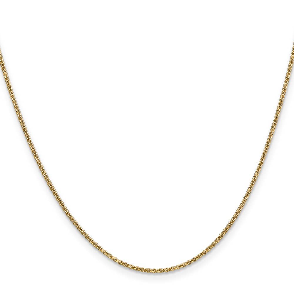 10K Yellow Gold 1.4mm Round Open Link Cable Chain