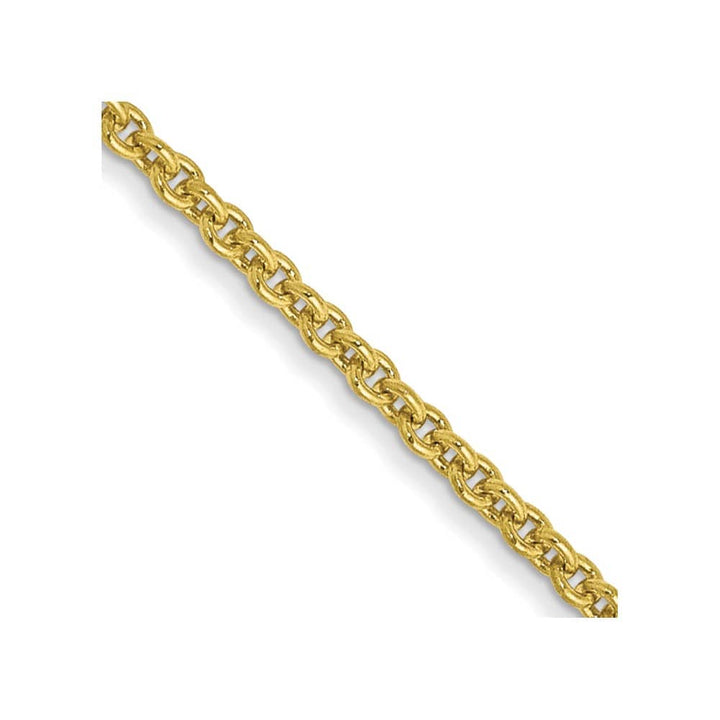 10K Yellow Gold 1.4mm Round Open Link Cable Chain