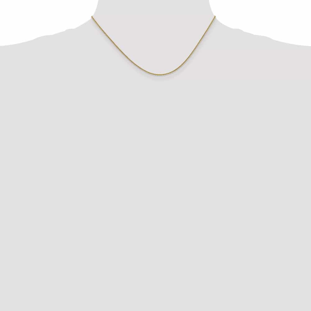 10K Yellow Gold 1.4mm Round Open Link Cable Chain Size 16