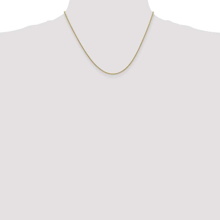 10K Yellow Gold 1.4mm Round Open Link Cable Chain Size 18
