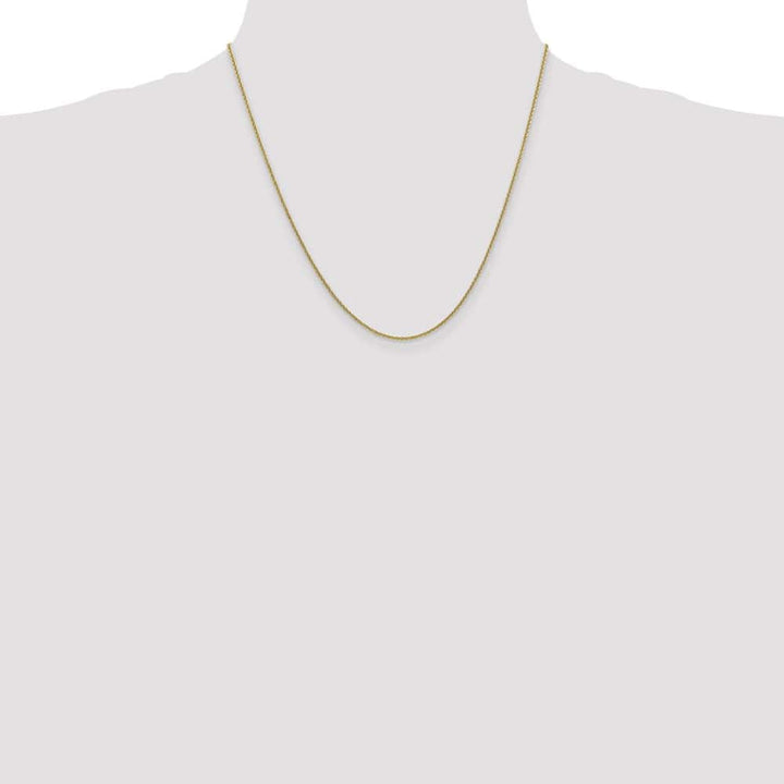 10K Yellow Gold 1.4mm Round Open Link Cable Chain Size 20