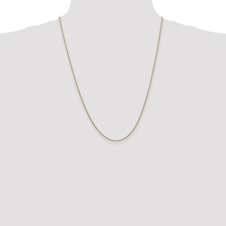 10K Yellow Gold 1.4mm Round Open Link Cable Chain Size 24
