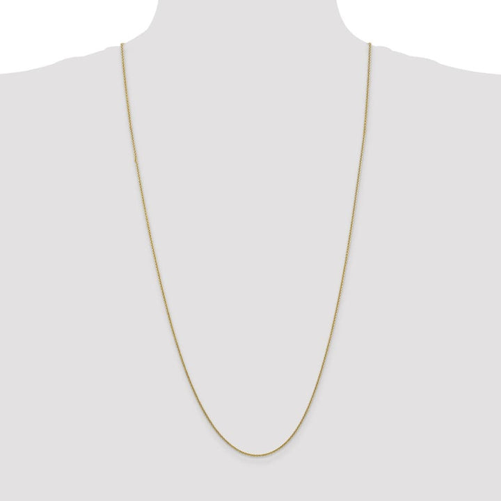 10K Yellow Gold 1.4mm Round Open Link Cable Chain Size 30