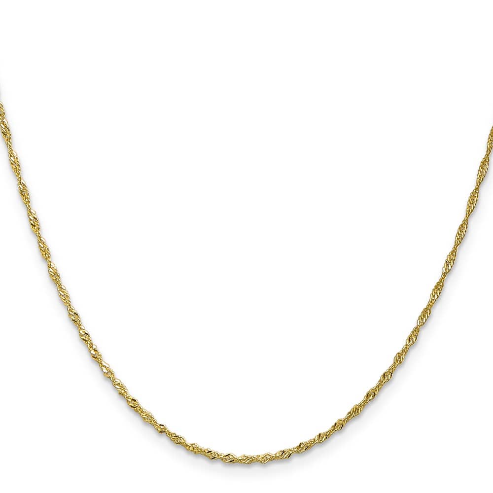 10K Yellow Gold 1.4mm Singapore Chain