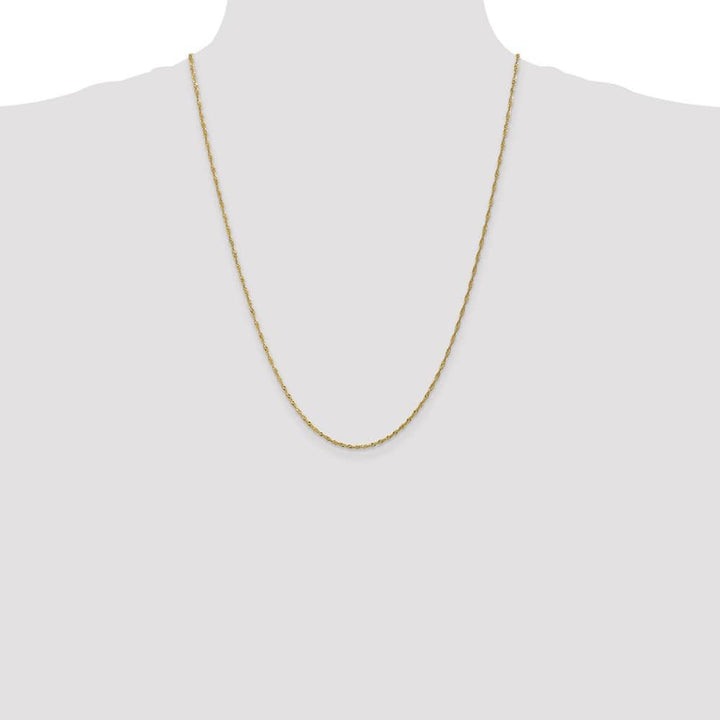 10K Yellow Gold 1.4mm Singapore Chain Size 24