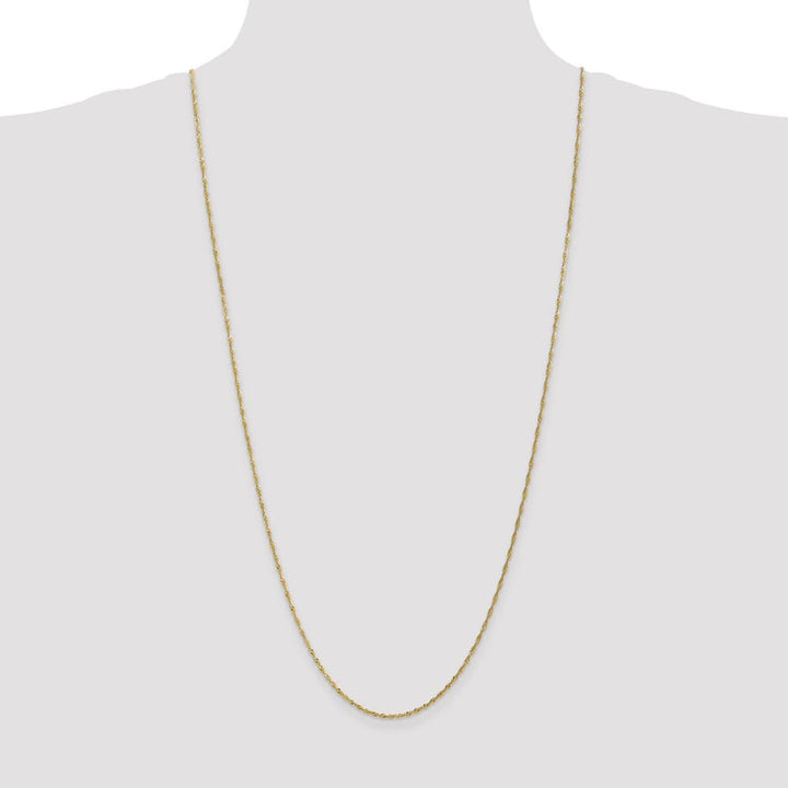 10K Yellow Gold 1.4mm Singapore Chain Size 30
